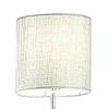 Indi 30 Inch Table Lamp, 3 Drum Fabric Shade, Round Metal Base, Silver