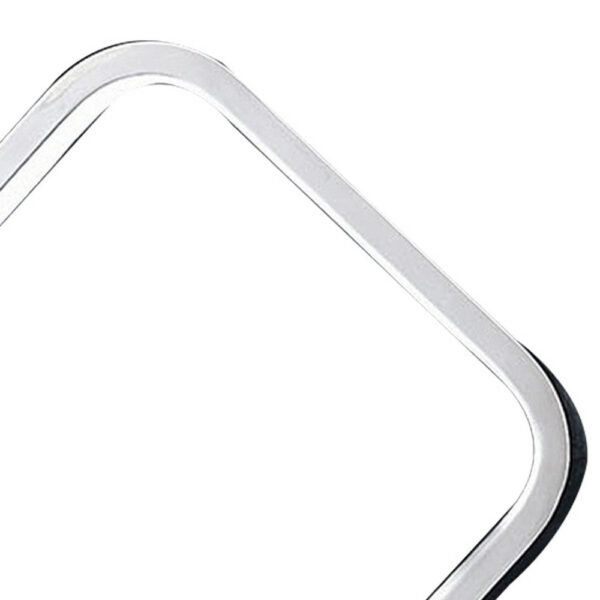 22 Inch Table Lamp, Square LED Light, Modern Accent Metal Base, Chrome