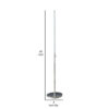 Fizo 60 Inch Floor Lamp, LED Light, Metal Base with Touch Switch, Chrome