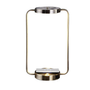 Gizo 21 Inch Table Lamp, LED Light, Wireless Charging, Metal Base, Brass