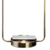 Gizo 21 Inch Table Lamp, LED Light, Wireless Charging, Metal Base, Brass