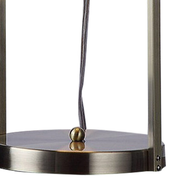 Jim 22 Inch Table Lamp, LED Light, Metal Body, Modern Globe Shade, Brass