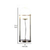Jim 22 Inch Table Lamp, LED Light, Metal Body, Modern Globe Shade, Brass