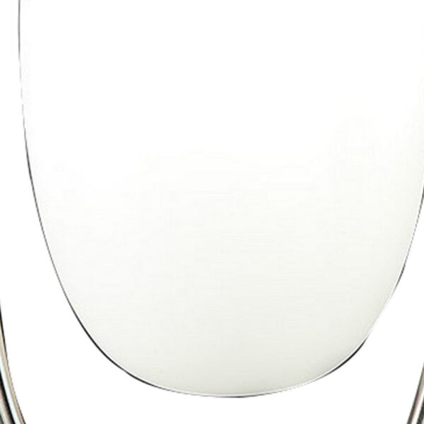 Raze 17 Inch Table Lamp, LED Light, Modern Globe Shade, Metal Body, Silver