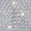 Hazel 17 Inch Table Lamp, Crystal, LED Globe Shade, Metal, Clear Finish