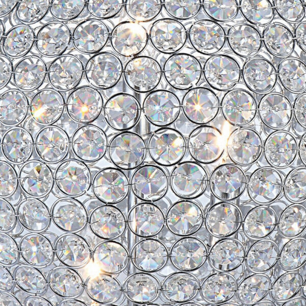 Hazel 17 Inch Table Lamp, Crystal, LED Globe Shade, Metal, Clear Finish