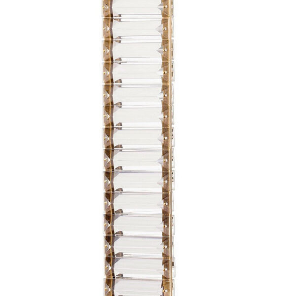 Lizy 24 Inch Tall, Thin Table Lamp, Crystal, LED Metal Frame, Antique Brass