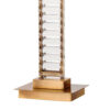 Lizy 24 Inch Tall, Thin Table Lamp, Crystal, LED Metal Frame, Antique Brass