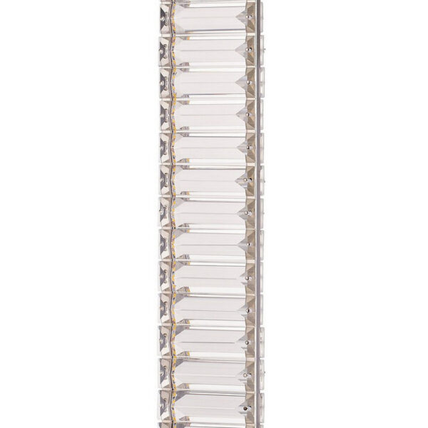 Lizy 24 Inch Table Lamp with Crystal, LED Metal Frame, Nickel Finish