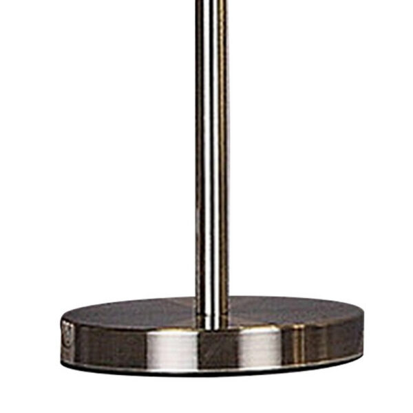 Spark 23 Inch Table Lamp with Metal Base and 2 Geometric Shades, Gold