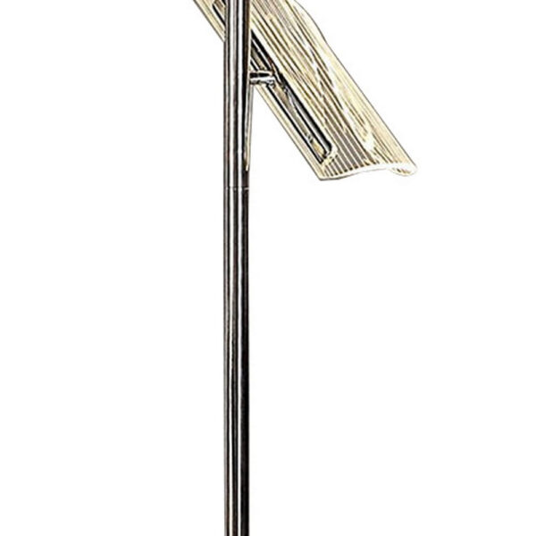 Spark 62 Inch Floor Lamp, 3 Cylindrical Glass Shades, Bright Nickel, Silver