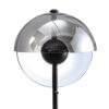 24 Inch Table Lamp, Accent Round Orb Glass Metal Shade, Black
