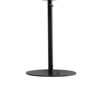 24 Inch Table Lamp, Accent Round Orb Glass Metal Shade, Black