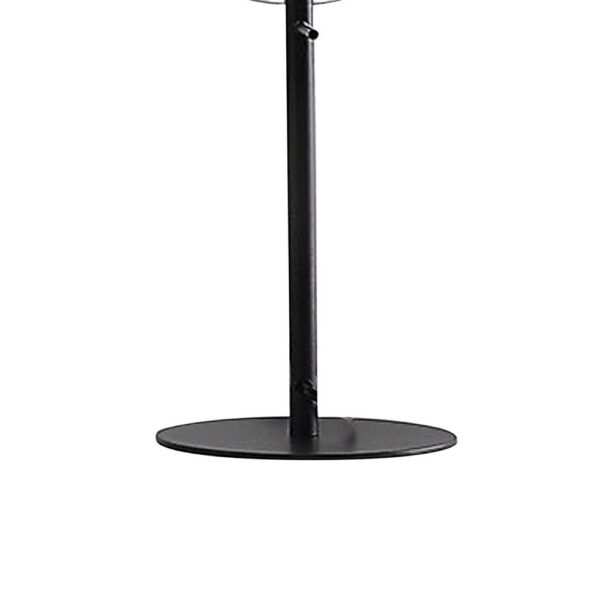 24 Inch Table Lamp, Accent Round Orb Glass Metal Shade, Black