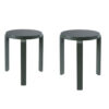 Mata Stacking Stool Ottoman, Set of 2, Modern Spanish Moss Green