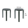 Mata Stacking Stool Ottoman, Set of 2, Modern Spanish Moss Green