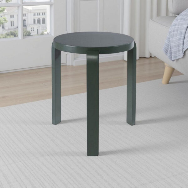 Mata Stacking Stool Ottoman, Set of 2, Modern Spanish Moss Green