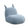 Wesie Deer Shaped Kids Chair, Sculpted Ear and Antlers, Blue Chenille