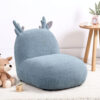Wesie Deer Shaped Kids Chair, Sculpted Ear and Antlers, Blue Chenille