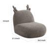 Wesie Deer Shaped Kids Chair, Sculpted Ear and Antlers, Brown Chenille