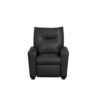 Chang Kids Recliner Chair, Built In Cupholder, Black Faux Leather