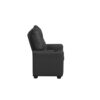 Chang Kids Recliner Chair, Built In Cupholder, Black Faux Leather