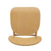 Seln 24 Inch Counter Stool Chair, Curved Seat, Open Back, Light Brown Wood