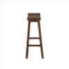 Saddle Design Wooden Barstool with Grain Details, Brown