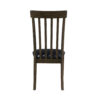 Kyn 18 Inch Side Dining Chairs Set of 2, Slatted Back, Padded Seat, Farmhouse Brown