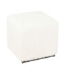 11022026698c73f832730.jpeg Lev Accent Ottoman, Square Cube SIlhouette with White Faux Fur 16 Inch