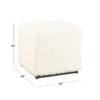 11022026698c73fa7b1c3.jpeg Lev Accent Ottoman, Square Cube SIlhouette with White Faux Fur 16 Inch
