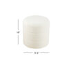 11022026698c7408a67eb.jpeg Sem Round Accent Ottoman, Cream White Chanel Stitched Boucle 18 Inch