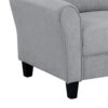 13022026698f02226e888.jpeg Engi 58 Inch Accent Loveseat, Smooth Gray Polyester, Attached Back Cushion