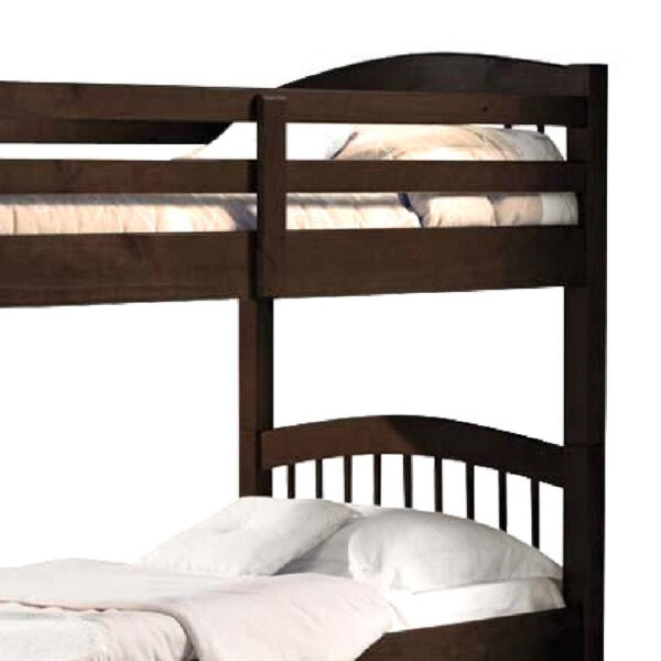 Wooden Twin/Twin Bunk Bed & Trundle with 3 Drawers, Brown