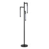 Modern Floor Lamp with Rotating LED Arms and Dimmer, 72 Inch Black