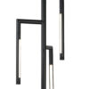 Modern Floor Lamp with Rotating LED Arms and Dimmer, 72 Inch Black