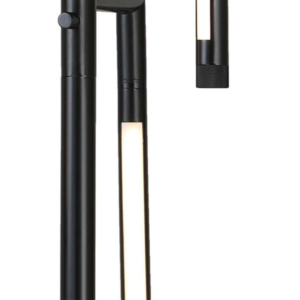 Modern Floor Lamp with Rotating LED Arms and Dimmer, 72 Inch Black