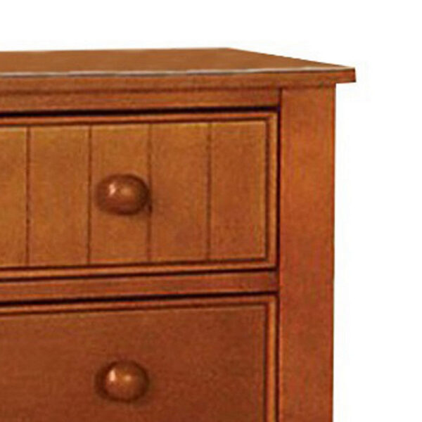 Commodious Transitional Wooden Chest , Brown