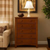 Commodious Transitional Wooden Chest , Brown