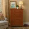 Commodious Transitional Wooden Chest , Brown
