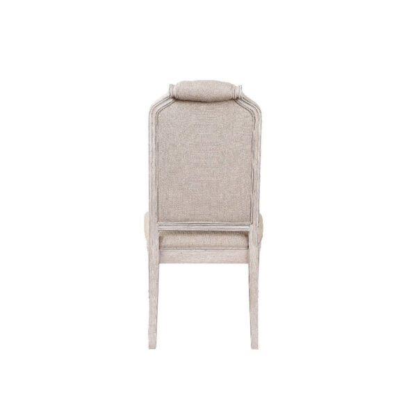 13022026698f02ad80296.jpeg Side Chair with Tapered Legs and Button Tufted Back, Set of 2, Beige