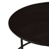 Round Metal Frame Side Table with Tubular Legs, Dark Brown
