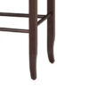 Rush Woven Wooden Frame Barstool with Saber Legs, Beige and Dark Brown