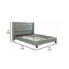 Faux Leather Upholstered Full Size Bed Featuring Nail head Trim