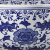 Round Ceramic Bowl with Floral Print, Set of 2, Blue And White,