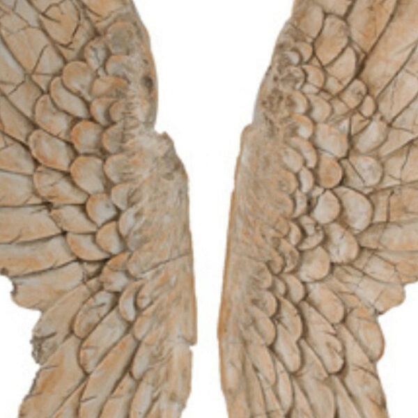 Angel Wings Statue Wall Art, Set of 2, Brown