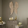Angel Wings Statue Wall Art, Set of 2, Brown