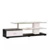 Affable TV Stand, White & Black