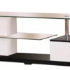 Affable TV Stand, White & Black