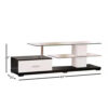 Affable TV Stand, White & Black